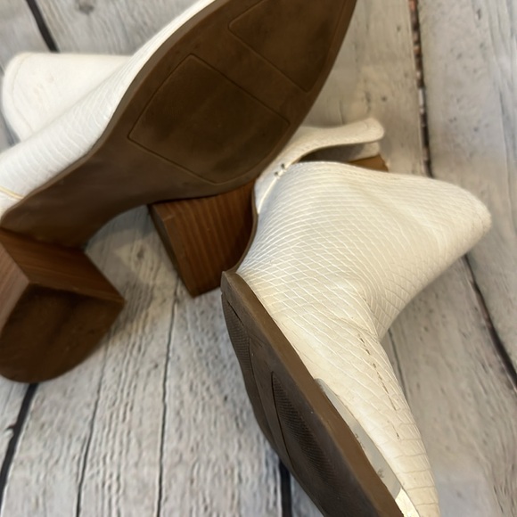 Apt.9 white faux snakeskin heeled booties - Picture 7 of 7